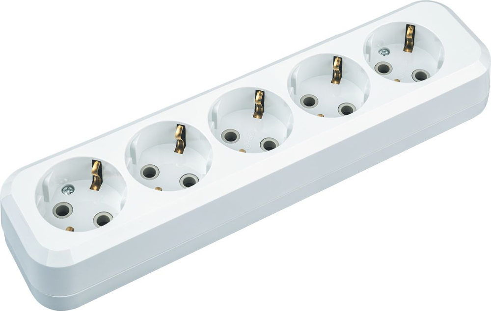 Колодка Navigator 61 588 NCA-BL01-05-E-WH 5гн с/з АБС пластик