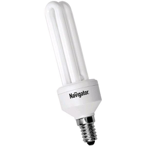 Лампа люминесцентная NCL-2U-09-827-E14  9W  2700К 8000h 2 U-образн трубки