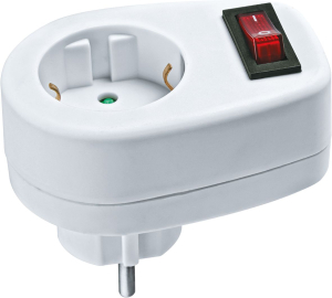 Переходник Navigator 94 669 NAD-1E-CS-WH 1гн. с выкл.