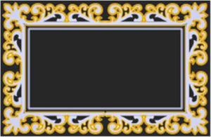 Фото-зона <Багет> Резной узор ФЗ-1 (2250*3510)