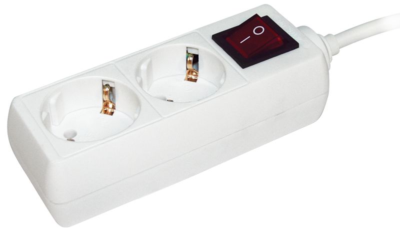 Удлинитель У02К-выкл. 2 места 2Р+РЕ/3 метра 3х1мм2 16А/250 IEK