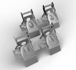 Комплект креплений для монтажа панелей в гипсокартонные потолки v.2