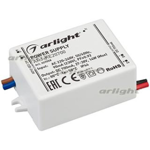 Блок питания ARJ-KE20700 (14W, 700mA, PFC) (Arlight, IP44 Пластик, 5 лет)