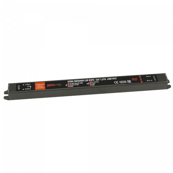 Драйвер BSPS 24V  1,67A=40W IP67 3 г.гар. Jazzway