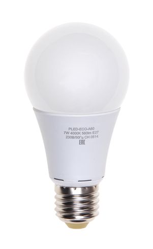 Лампа PLED- ECO- A60  7w E27 3000K 230V/50Hz  Jazzway