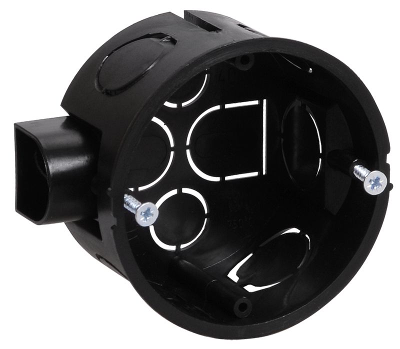 Коробка КМ40002 установочная для твердых стен d65x40 (с саморезами)