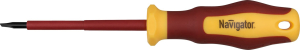 Отвёртка Navigator 71 948 NSD-1E-SL3x75 шлицевая, 1000 В