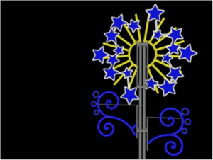 Инсталляция <отсутствие серии> Цветок Звезды (2528*1818, опора 3060)