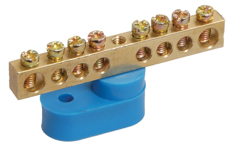 Шина N "ноль" на одном угловом изол ШНИ-6х9-8-У1-С ИЭК