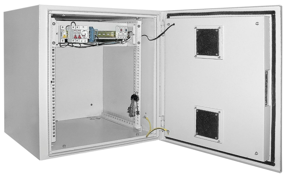 ITK Шкаф уличный 19" 12U 650x600, IP55 металл дверь, серый