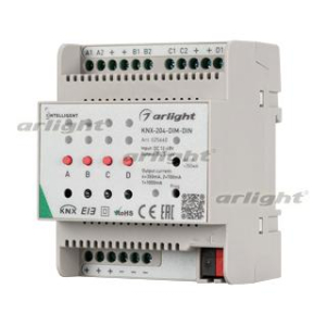 INTELLIGENT ARLIGHT Диммер KNX-204-DIM-DIN (12-48V, 8x0.35/4x0.7/2x1A) (IARL, IP20 Пластик, 2 года)
