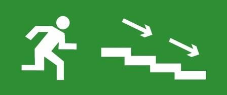 ЭП12 По лестнице вниз направо 140x280 мм