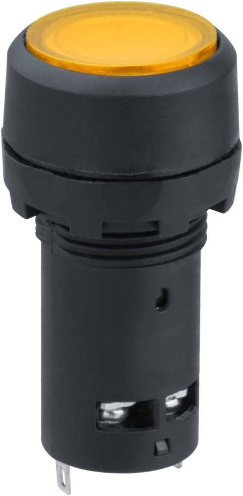 Кнопка Navigator 82 823 NBI-B-09-Y желтая с подсветкой d22мм 230В NO+NC
