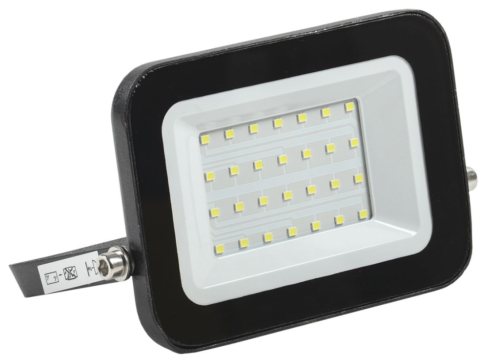Прожектор СДО 06-30 светодиодный черный IP65 6500 K IEK