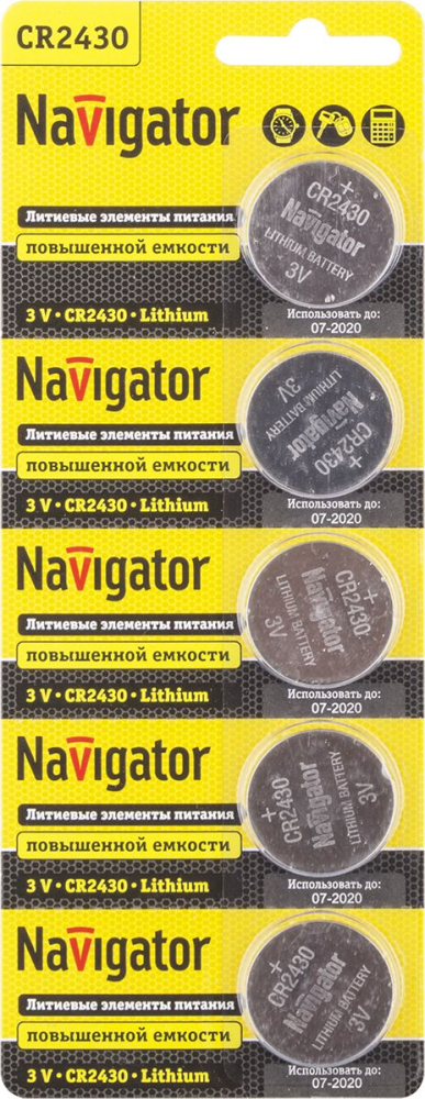 Элемент питания Navigator 94 781 NBT-CR2430-BP5