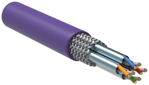 ITK Каб. в. п. S/FTP кат. 6A 4х2х23AWG solid LSZH 305м фиол.