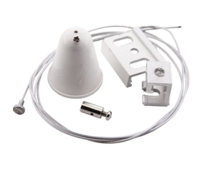 Комплект подвеса с тросом 1,5м черный (1 трос и комплект креплений)