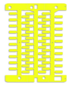Маркировка для провода, жесткая, для трубочек. 4х12мм. Желтая