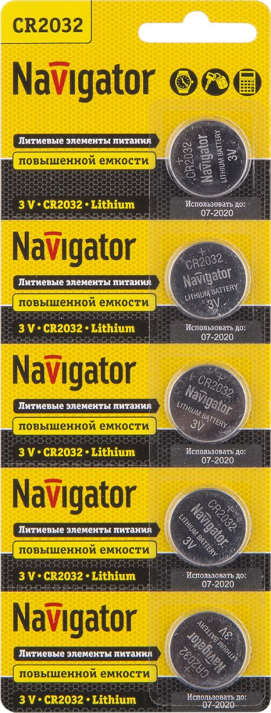 Элемент питания Navigator 94 765 NBT-CR2032-BP5