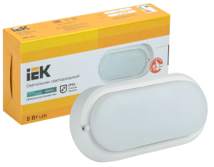 Светильник LED ДПО 4011 8Вт IP54 4000K овал белый IEK