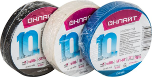 Изолента ОНЛАЙТ 71 673 OIT-B15-10/WH ПВХ белая (Китай)