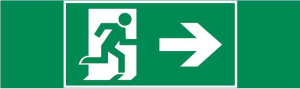 пиктограмма "ФИГУРА / СТРЕЛКА ВПРАВО" 310х90мм для аварийно-эвакуационного светильника Basic IP65