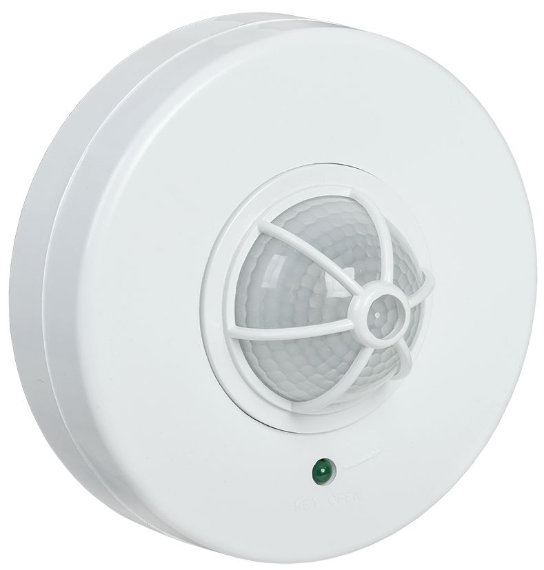 Датчик движения ДД 024 белый, макс. нагрузка 1100Вт, угол обзора 120-360гра, дальность 6м, IP33, ИЭК