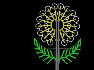 Инсталляция <отсутствие серии> Цветок Одуванчик (2292*1666, опора 3060)