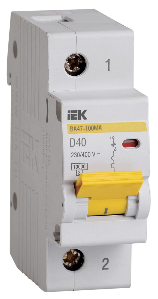 Выкл. авт. ВА47-100МА без тепл. расцеп. 1P 40А 10кА D IEK