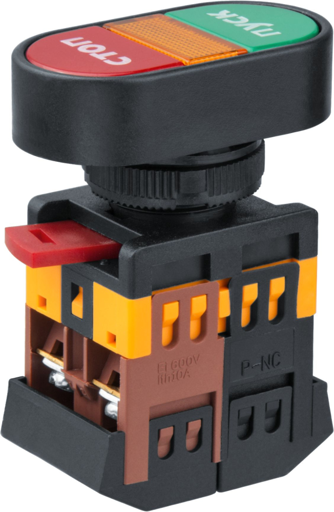 Кнопка Navigator 82 809 NBI-B-02 Пуск-Стоп d22мм 230В NO+NC