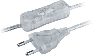 Шнур Navigator 61 723 NPS-FS-170-2x0.5-TR 1.7м с выкл. прозрачный