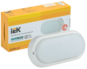 Светильник LED ДПО 4012 12Вт IP54 4000K овал белый IEK