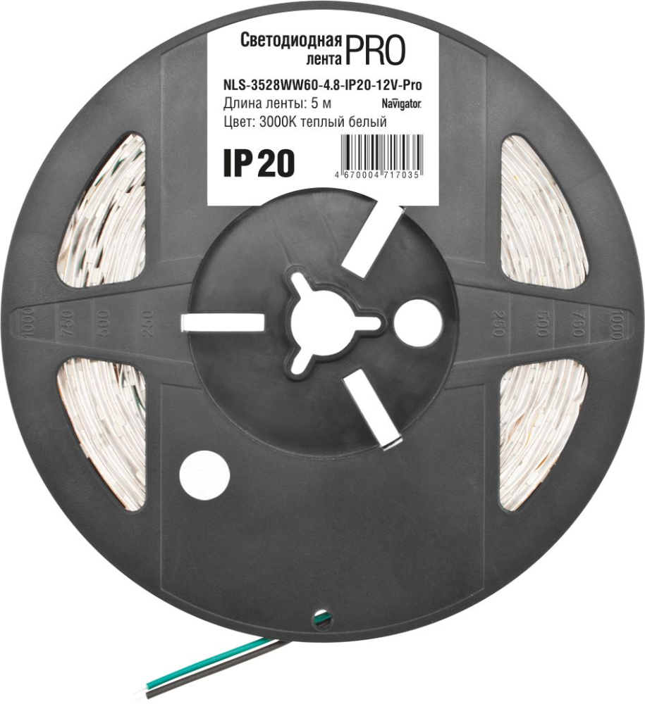 СД Лента Navigator 71 703 NLS-3528WW60-4.8-IP20-12V-Pro R5