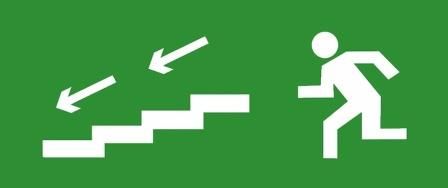 ЭП13 По лестнице вниз налево 140x280 мм