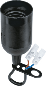 Патрон электрический Navigator 71 288 NLH-P-F-BL-E27-TB пластиковый черный с КЗВ