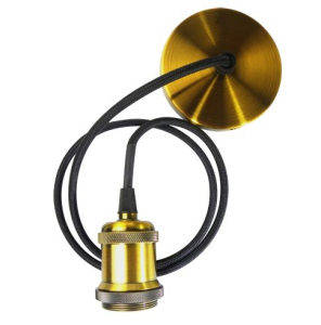 RETRO патрон с проводом PLC 01 E27 230V/1M ANTIQUE BRONZE