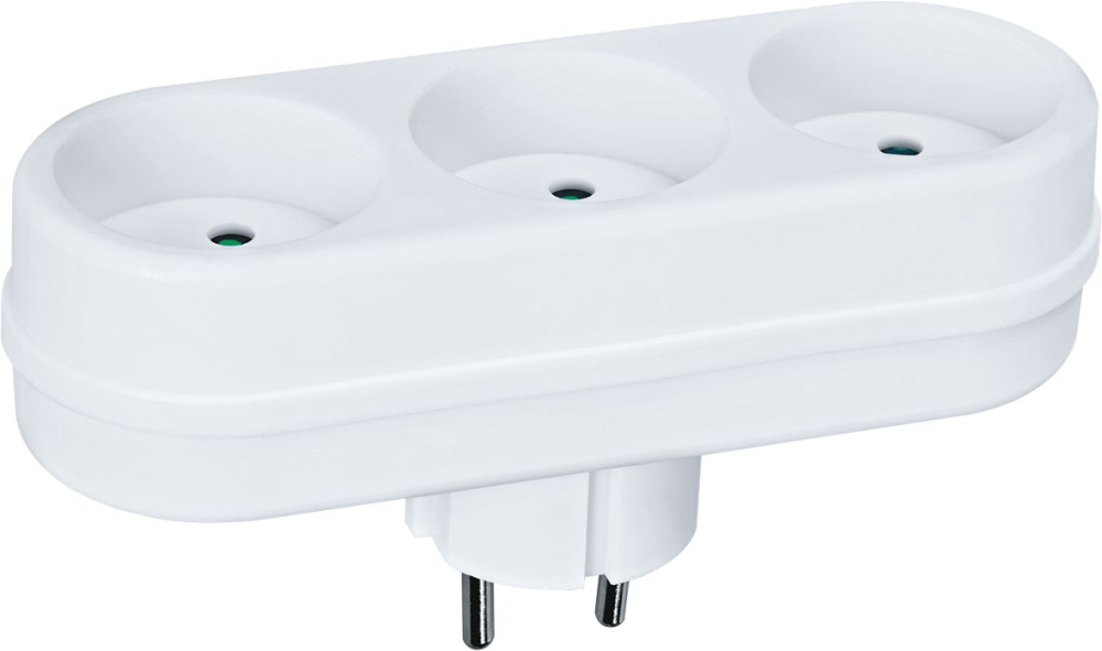 Разветвитель Navigator 94 697 NAD-L-3X-WH 3 гн. (в ряд) б/з