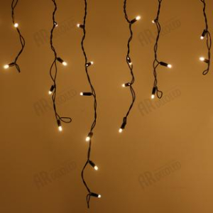 Светодиодная гирлянда ARD-EDGE-PRO-4000x600-BLACK-128LED-FLASH WARM (230V, 8W) (Ardecoled, IP65)