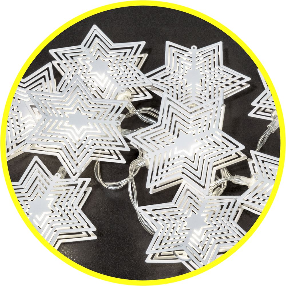 Гирлянда Navigator 14 206 NGF-D011-10CW-2AA (звездочки - металл 1.65м)