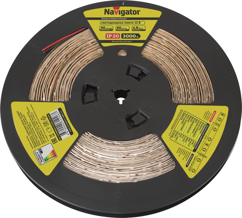СД Лента Navigator 71 246 NLS-3528WW60-4.8-IP20-12V-R50