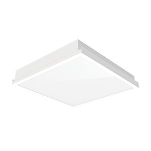 Светодиодный светильник VARTON тип кромки V-Clip 600х600 35 Вт 4000 K IP54 RAL9010 с равномерной засветкой с рассеивателем опал ПК в комплекте аварийный автономный постоянного действия 1 час