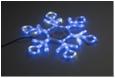 Снежинка LED-XM(FR)-2D-CK022-B-24"-B-F(W), размер: 60,5х52см  240V, Синие LED, Белые Flash LED, без контроллера