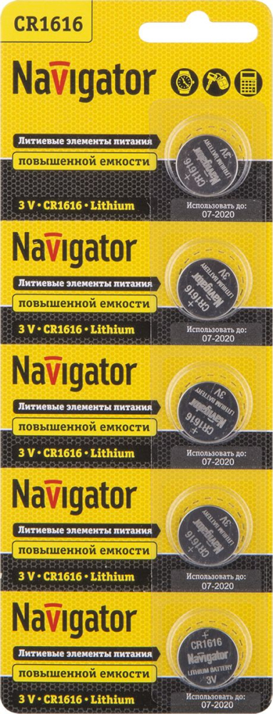 Элемент питания Navigator 94 779 NBT-CR1616-BP5