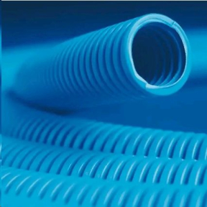 Труба ПП гибкая гофр. д.20мм, лёгкая с протяжкой, 100м, цвет синий