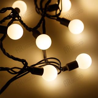 Светодиодная гирлянда ARD-BALL-CLASSIC-D23-10000-BLACK-80LED WARM (230V, 3.5W) (Ardecoled, IP65)