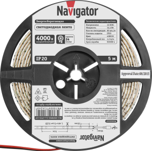 СД Лента Navigator 80 317 NLS-5050WW60-14.4-IP20-12V-Pro R5