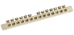 Шина PEN "земля-ноль" 6х9мм 10/1 (10групп/креп по центр) ИЭК