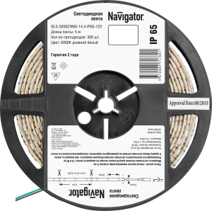 СД Лента Navigator 71 769 NLS-5050СW60-14.4-IP65-12V R5