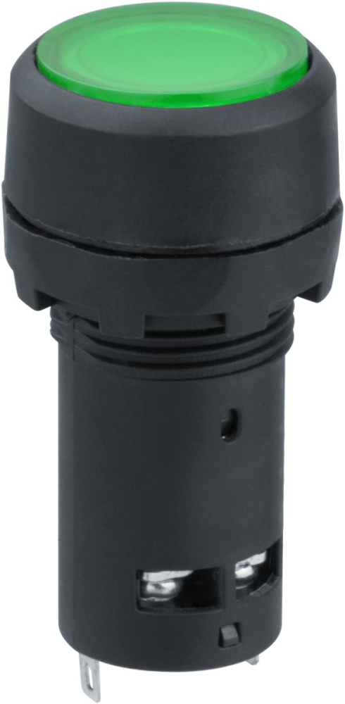 Кнопка Navigator 82 821 NBI-B-09-G зеленая с подсветкой d22мм 230В NO+NC